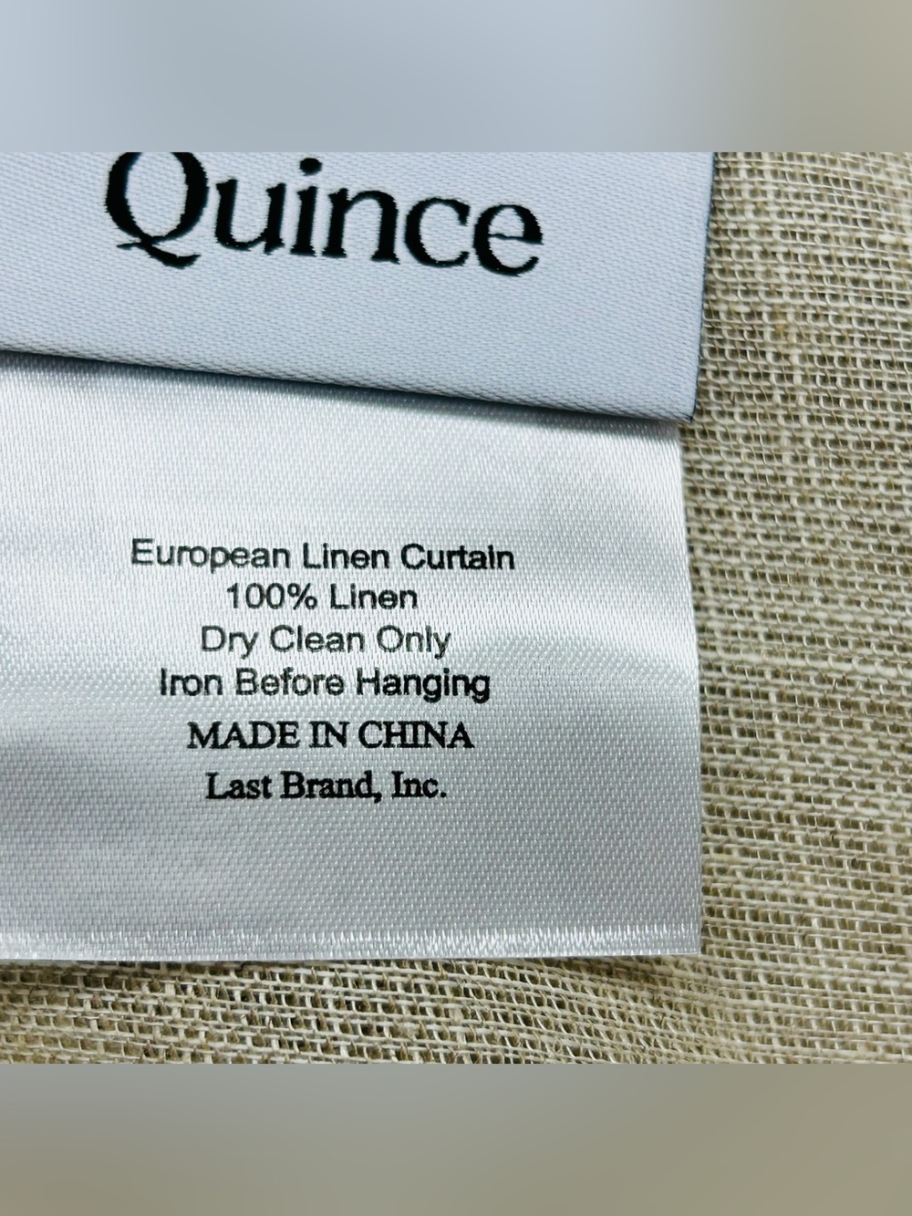 NWT QUINCE Set Of 2 48x84 European Linen Sheer Curtains Flax 9060 - Picture 8 of 12